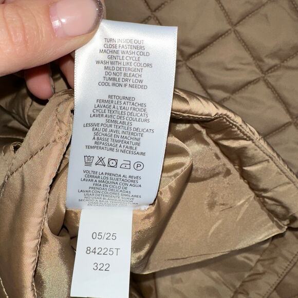 Lauren Ralph Lauren Women’s Classic Camel Corduroy-Trim Quilted Vest, Size L,NWT - Picture 5 of 8